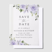 Invitations En Vélin Fleurs violettes, Fleurs Lilac, Mariage Floral (Compenser)