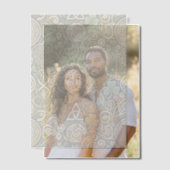 Invitations En Vélin Floraison Celtique (Décalage (Couple))