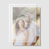 Invitations En Vélin Floral Crest Cream Black Monogram Wedding Overlay (Décalage (Couple))