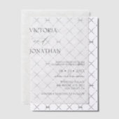 Invitations En Vélin Floral Élégant minimal Mariage blanc (Décalage (Invitation))