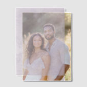 Invitations En Vélin Floral pourpre et torrents (Décalage (Couple))