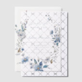 Invitations En Vélin Floral Quelque chose de bleu avant de faire Fête d (Décalage (Invitation))