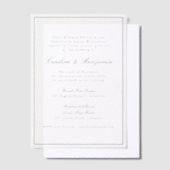 Invitations En Vélin Formal Classic Bordure Script élégant Mariage RSVP (Compenser)