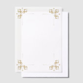 Invitations En Vélin Four Gold Corners Wedding  (Compenser)