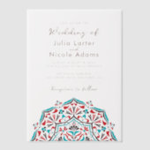 Invitations En Vélin Fragrance florale vibrante Délice Mandala Mariage (Recto)