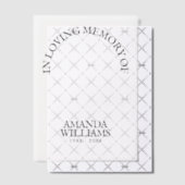 Invitations En Vélin Funérailles commémoratives personnalisées (Décalage (Invitation))