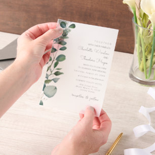 Invitations En Vélin Garden Eucalyptus & Mariage de verdure