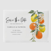 Invitations En Vélin Garland d'orange botanique et de citron Enregistre (Recto)