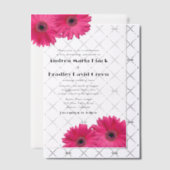 Invitations En Vélin Gerbera rose Gerber Daisy Mariage (Décalage (Invitation))