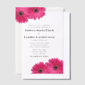 Invitations En Vélin Gerbera rose Gerber Daisy Mariage (Compenser)
