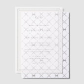Invitations En Vélin Gertrude Noir et Blanc Classique Mariage élégant (Décalage (Invitation))