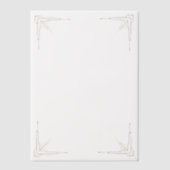 Invitations En Vélin Gold Corners Wedding  (Recto)