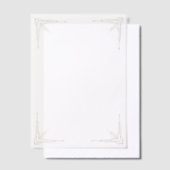 Invitations En Vélin Gold Corners Wedding  (Compenser)