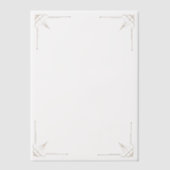 Invitations En Vélin Gold Corners Wedding  (Recto)