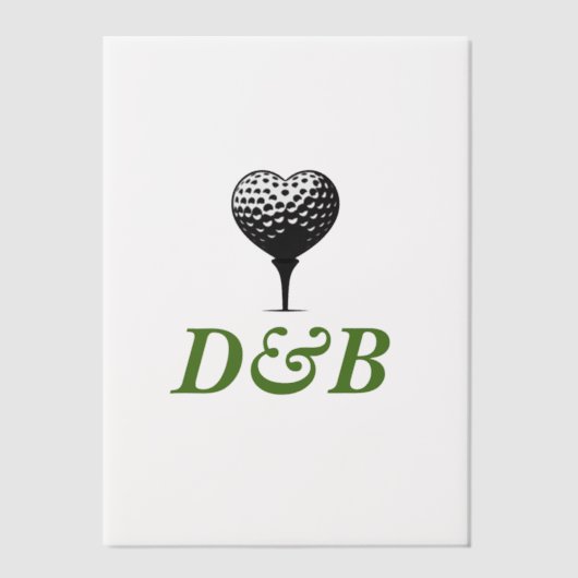 Invitations En Vélin Golf Couples (Recto)