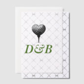 Invitations En Vélin Golf Couples (Décalage (Invitation))