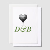 Invitations En Vélin Golf Couples (Compenser)