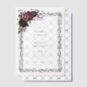 Invitations En Vélin Gothic Floral Frame Dark Goth Halloween Wedding (Décalage (Invitation))