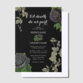 Invitations En Vélin Gothique Halloween Rose noir Mariage (Compenser)