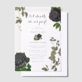 Invitations En Vélin Gothique Halloween Rose noir Mariage blanc (Compenser)