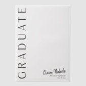 Invitations En Vélin Graduation photo verticale moderne (Recto)