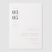 Invitations En Vélin Gras, Minimal, Trending, Mariage (Recto)