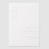 Invitations En Vélin Gras, Minimal, Trending, Mariage (Recto)