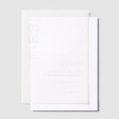 Invitations En Vélin Gras, Minimal, Trending, Mariage (Compenser)