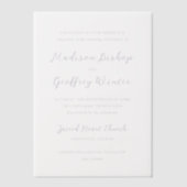 Invitations En Vélin Gras Script Lilac Mariage élégant (Recto)