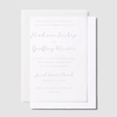 Invitations En Vélin Gras Script Lilac Mariage élégant (Compenser)