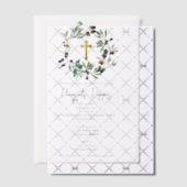 Invitations En Vélin Grec Orthodoxe baptême Baptême Olives Verdure (Décalage (Invitation))