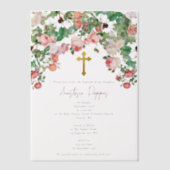 Invitations En Vélin Grec Orthodoxe baptême fille Baptême (Recto)