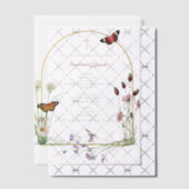 Invitations En Vélin Grec Orthodoxe baptême Fleur sauvage fille (Décalage (Invitation))