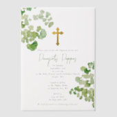 Invitations En Vélin Grec Orthodoxe Baptême Vert (Recto)