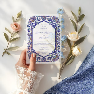 Invitations En Vélin Grèce Architecture Floral Décoration Mariage cadre