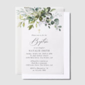 Invitations En Vélin Greenery, Eucalyptus Leaves, Boho, Baptism (Compenser)