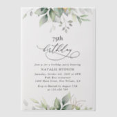 Invitations En Vélin Greenery, Eucalyptus Leaves, Boho, Birthday (Recto)