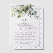 Invitations En Vélin Greenery, Eucalyptus Leaves, Boho, Birthday (Décalage (Invitation))