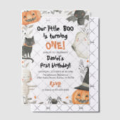 Invitations En Vélin Halloween Notre Petit Boo 1ère fête d'anniversaire (Décalage (Invitation))