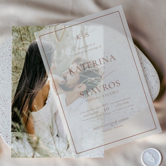 Invitations En Vélin HARMONIE | Mariage en terre cuite