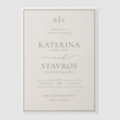 Invitations En Vélin HARMONIE | Mariage vert Sage (Recto)