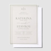 Invitations En Vélin HARMONIE | Mariage vert Sage (Compenser)
