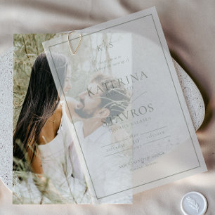 Invitations En Vélin HARMONIE Mariage vert Sage
