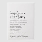 Invitations En Vélin Heureusement Jamais Après La Réception De Mariage  (Recto)