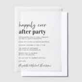 Invitations En Vélin Heureusement Jamais Après La Réception De Mariage  (Compenser)