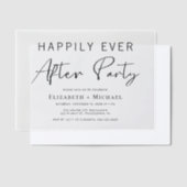 Invitations En Vélin Heureusement Jamais Après La Réception De Mariage  (Compenser)