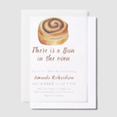 Invitations En Vélin Il y a un pain dans le Baby shower du four (Compenser)