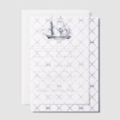 Invitations En Vélin Illustration de navire nautique élégant Mariage of (Décalage (Invitation))