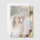 Invitations En Vélin Initiales du ruban (Décalage (Couple))