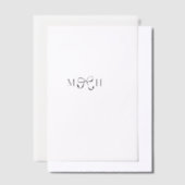 Invitations En Vélin Initiales du ruban (Compenser)